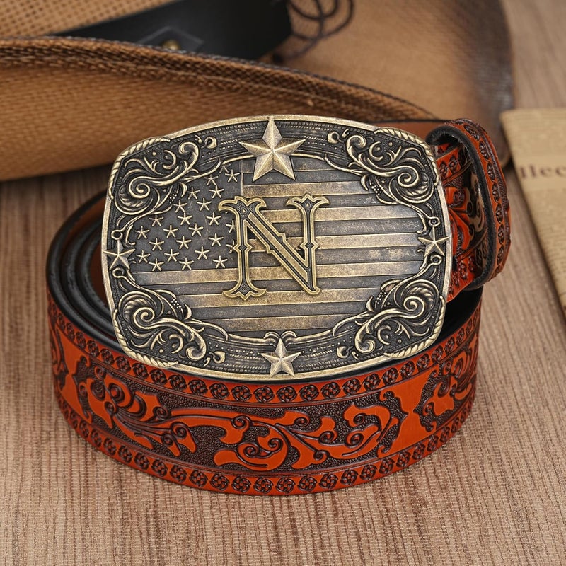 Flipslo Store Western Belt Buckle for Men Women Initial Letter A to Z Cowboy Belt Buckle Texas Buckle hebillas vaqueras para hombre - Image 4
